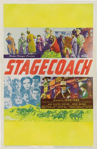 Stagecoach Movie Poster showcasing classic Western film art.