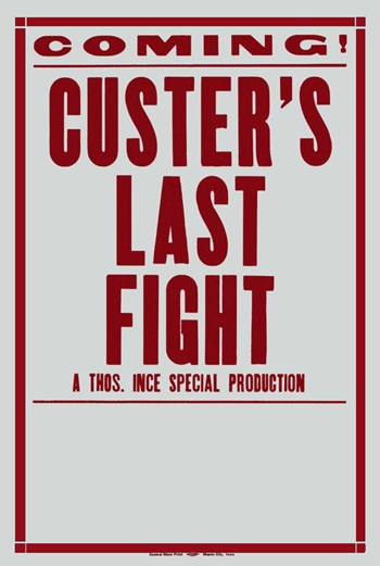 Custer's Last Raid Movie Poster Print featuring a historical Wild West scene.