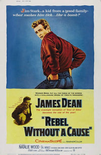 Rebel Without a Cause Movie Poster Print featuring James Dean.