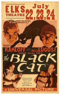 The Black Cat 1934 Movie Poster Print showcasing classic horror film imagery.