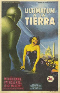 The Day The Earth Stood Still movie poster print showcasing iconic sci-fi imagery.