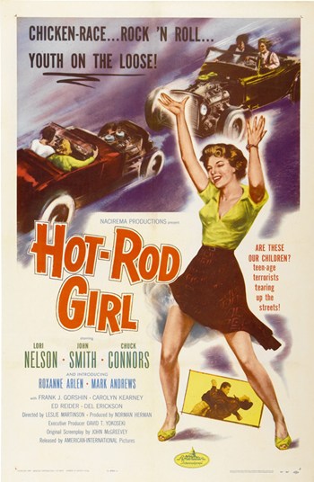 Hot Rod Girl Movie Poster Print showcasing classic car culture