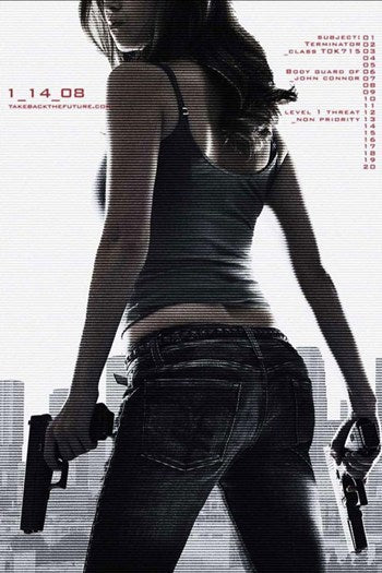 Terminator: The Sarah Connor Chronicles AJ Movie Poster featuring vibrant colors and dynamic imagery.