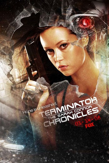Terminator: The Sarah Connor Chronicles Movie Poster featuring iconic imagery