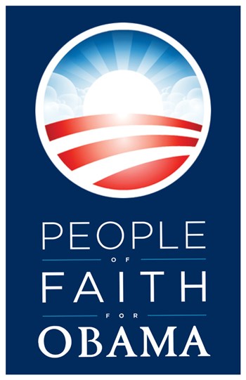 Barack Obama People of Faith campaign poster art print.