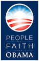 Barack Obama People of Faith campaign poster art print.