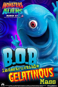 Monsters vs. Aliens Style K Movie Poster from 2009 featuring colorful characters.