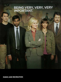 Parks and Recreation Movie Poster Print featuring Leslie Knope and Ron Swanson.