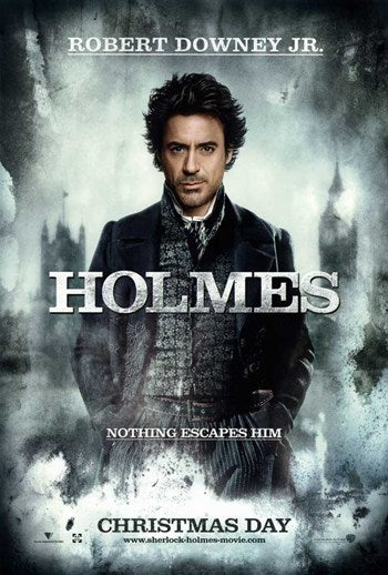 Sherlock Holmes Style A Movie Poster featuring the iconic detective from the 2009 film.
