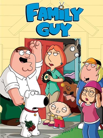 Family Guy Movie Poster Print featuring vibrant characters and humor.