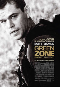 Green Zone Movie Poster - Style A (Spanish) featuring intense action imagery.
