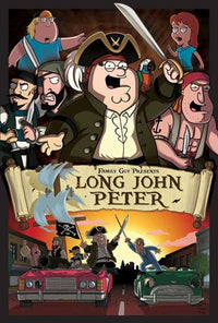 Family Guy Movie Poster Print featuring vibrant artwork and characters.