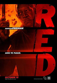 Vibrant Red Movie Poster Print showcasing bold design