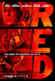 Red Movie Poster Print showcasing bold colors and dynamic design