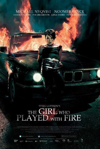 The Girl Who Played with Fire Movie Poster Print featuring vibrant colors and dynamic design.