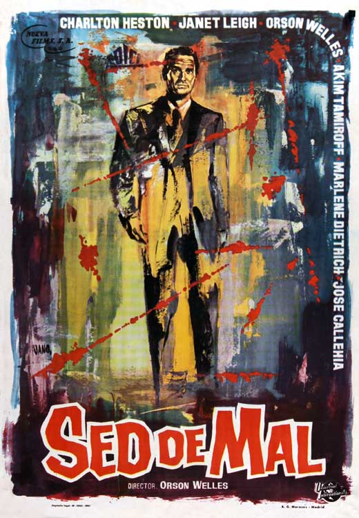 Touch of Evil Movie Poster Print showcasing classic film noir art.