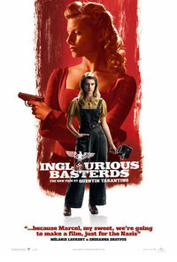 Inglourious Basterds Movie Poster Print featuring iconic film imagery.