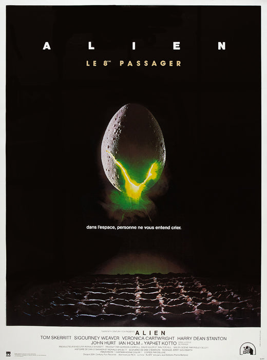 Alien Movie Poster Print showcasing iconic sci-fi artwork.