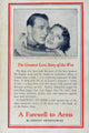 A Farewell to Arms Movie Poster Print featuring classic film imagery.