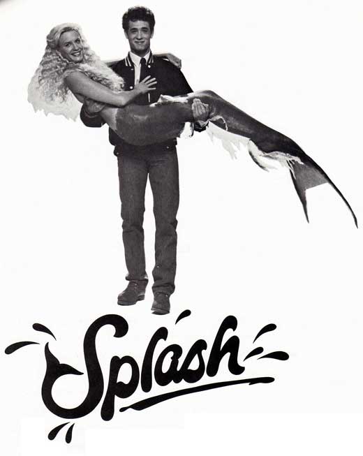 Splash Movie Poster - A classic romantic comedy poster for home decor.