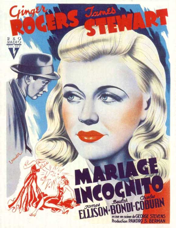 Vivacious Lady Movie Poster Print showcasing classic cinema charm.