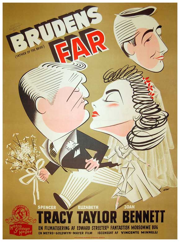 Father of the Bride movie poster print capturing family love and laughter.