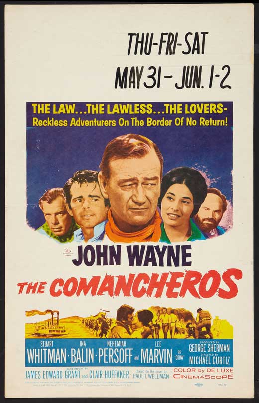 The Comancheros Movie Poster Print showcasing classic cinema art.