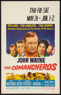 The Comancheros Movie Poster Print showcasing classic cinema art.