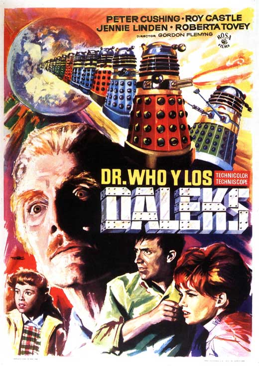 Dr. Who and the Daleks Movie Poster Print showcasing Doctor Who and Daleks.