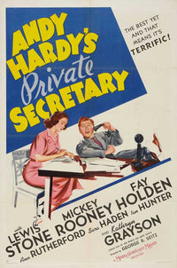 Andy Hardy's Private Secretary Movie Poster Print showcasing classic cinema.