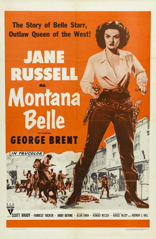 Montana Belle Movie Poster Print featuring classic film imagery.