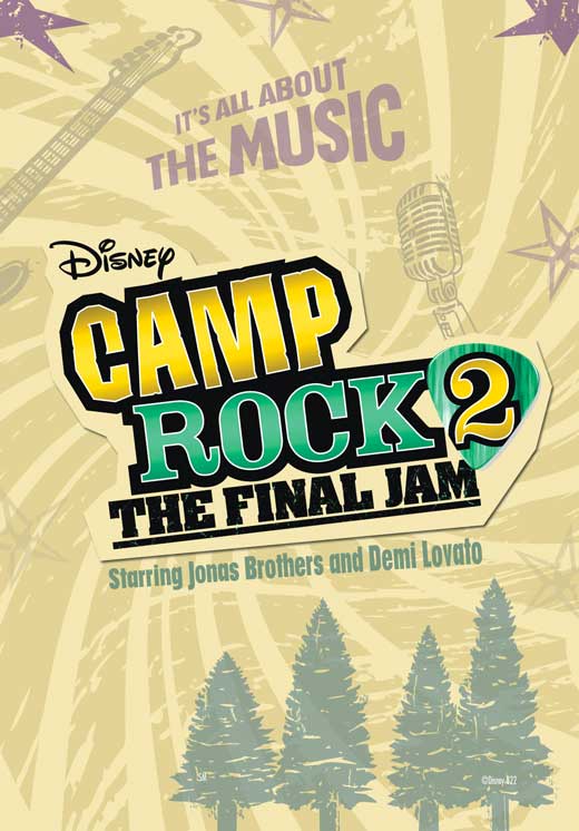 Camp Rock: The Final Jam Movie Poster Print featuring vibrant colors and musical themes.