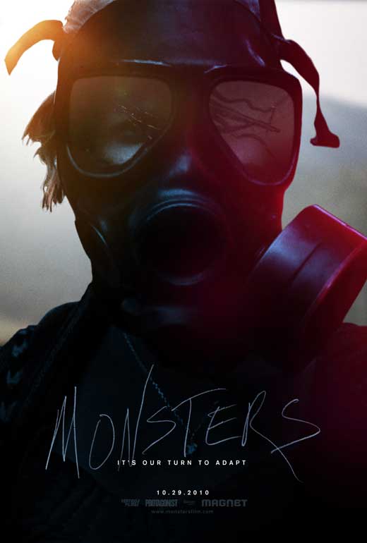 Monsters Movie Poster Print featuring colorful characters and design.