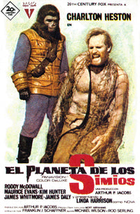 Planet of the Apes Movie Poster Print showcasing classic sci-fi artwork.