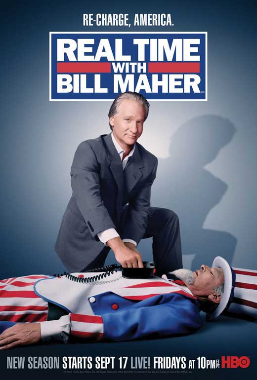 Real Time with Bill Maher Movie Poster Print showcasing political satire.