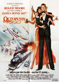 Octopussy Movie Poster Print featuring classic Bond film imagery.