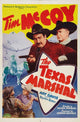 The Texas Marshal Movie Poster Print showcasing classic Western film art.