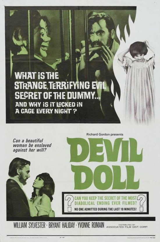 Devil Doll Movie Poster Print featuring eerie imagery and vibrant details.