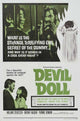 Devil Doll Movie Poster Print featuring eerie imagery and vibrant details.