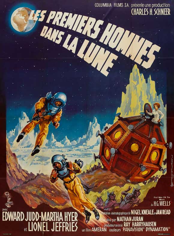 First Men in the Moon Movie Poster Print showcasing space exploration theme.