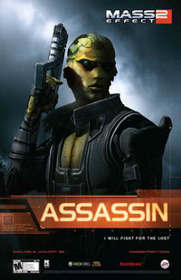 Mass Effect 2 Movie Poster Print featuring iconic sci-fi characters.