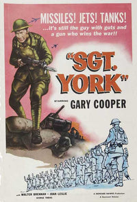 Sergeant York Movie Poster Print featuring classic film art.