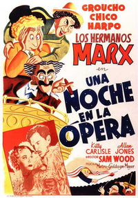A Night at the Opera Movie Poster Print showcasing the Marx Brothers in a classic film scene.