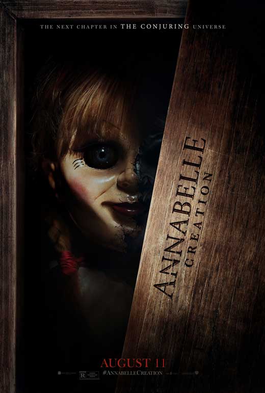 Annabelle: Creation Movie Poster Print featuring the iconic horror doll.