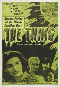 The Thing from Another World Movie Poster Print showcasing classic sci-fi film art.