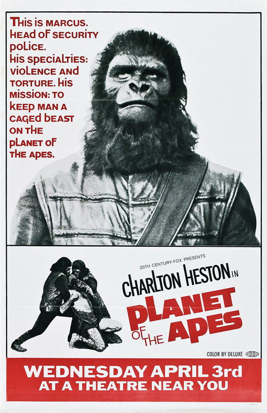 Planet of the Apes Movie Poster Print featuring iconic imagery