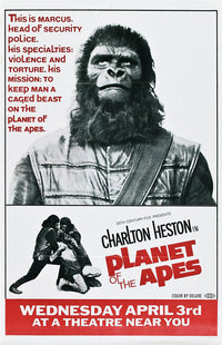 Planet of the Apes Movie Poster Print featuring iconic imagery