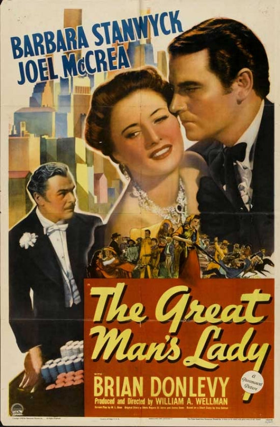 The Great Man's Lady Movie Poster Art Print featuring classic cinema design.