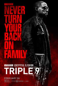 Triple 9 Movie Poster Print showcasing crime and action theme.