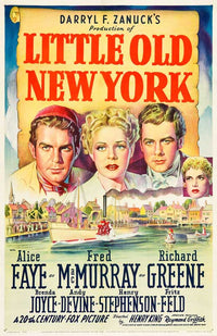 Little Old New York Movie Poster Print showcasing vintage New York City charm.